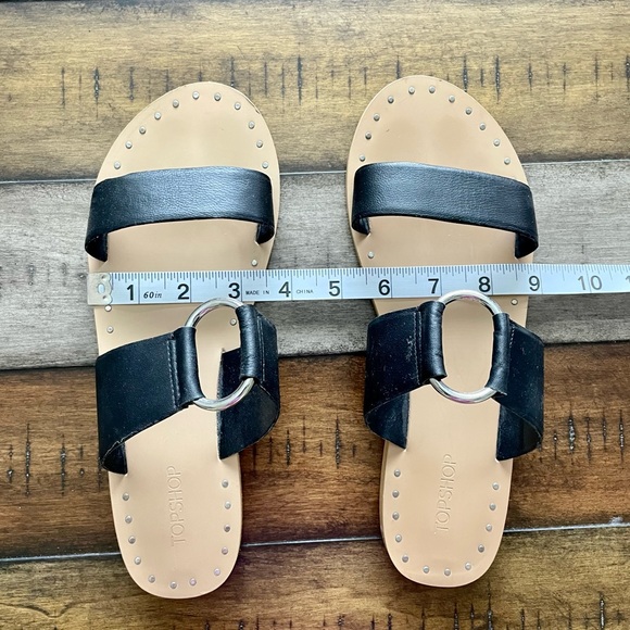 Topshop Black Sandals Size 38 - Picture 6 of 9